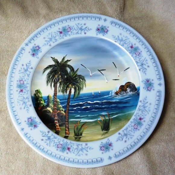 Hand Painted Souvenir Plates (2) from Ensenada, Mexico, March 1991 - Set of 2 - Picture 1 of 8